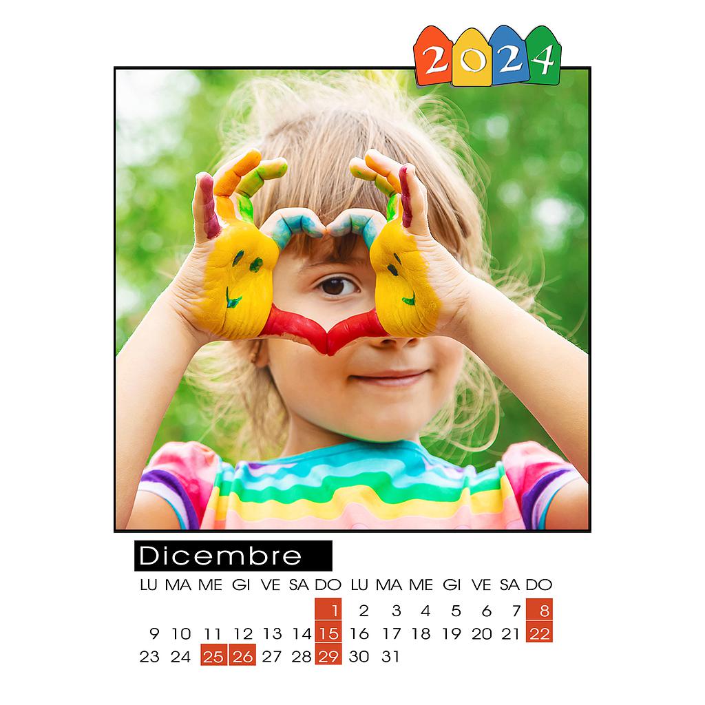 Calendario mensile 30x40 Cod. C424
