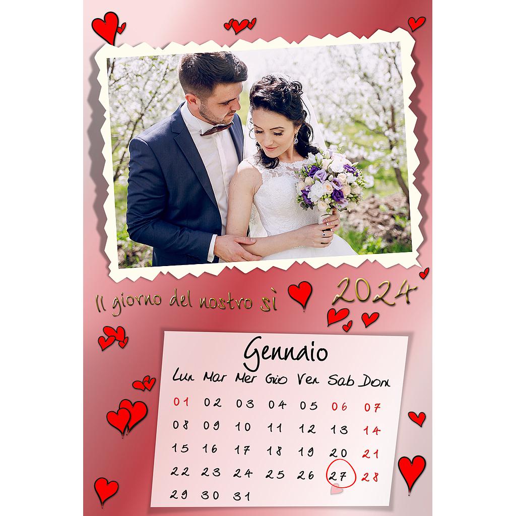 Calendario mensile 30x40 Cod. C666