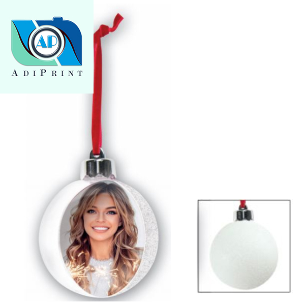 Photo Snow Flake Big White Glitter SF120WH