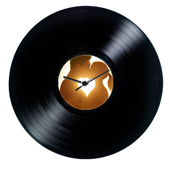 Orologio 33 giri Nero