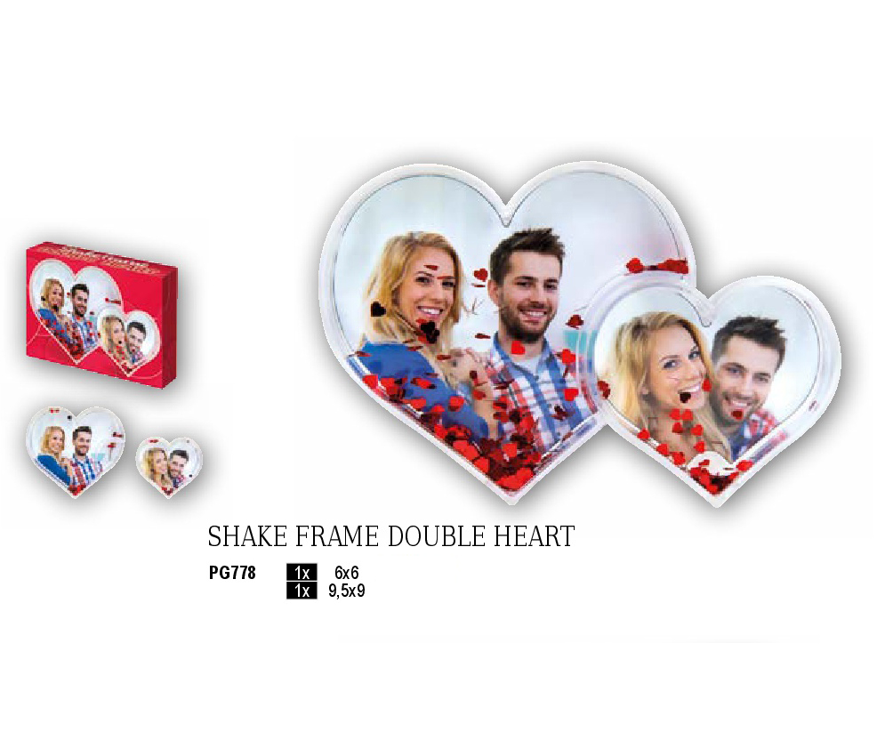 Portafoto Double Heart