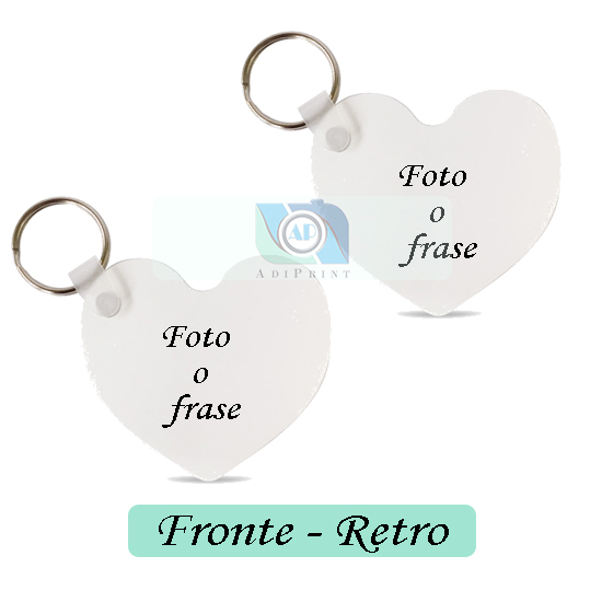 Portachiavi FRP cuore Fronte Retro