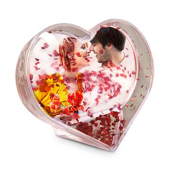 Portafoto globo cuore