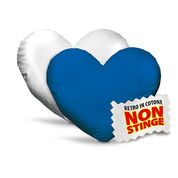 Cuscino cuore blu