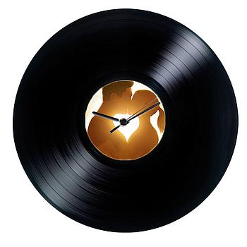 Orologio 33 giri Nero