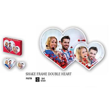 Portafoto Double Heart