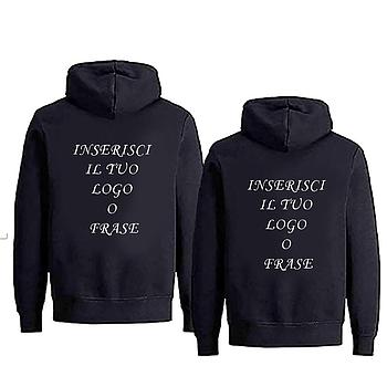 Doppia Felpa Unisex Nera lato retro